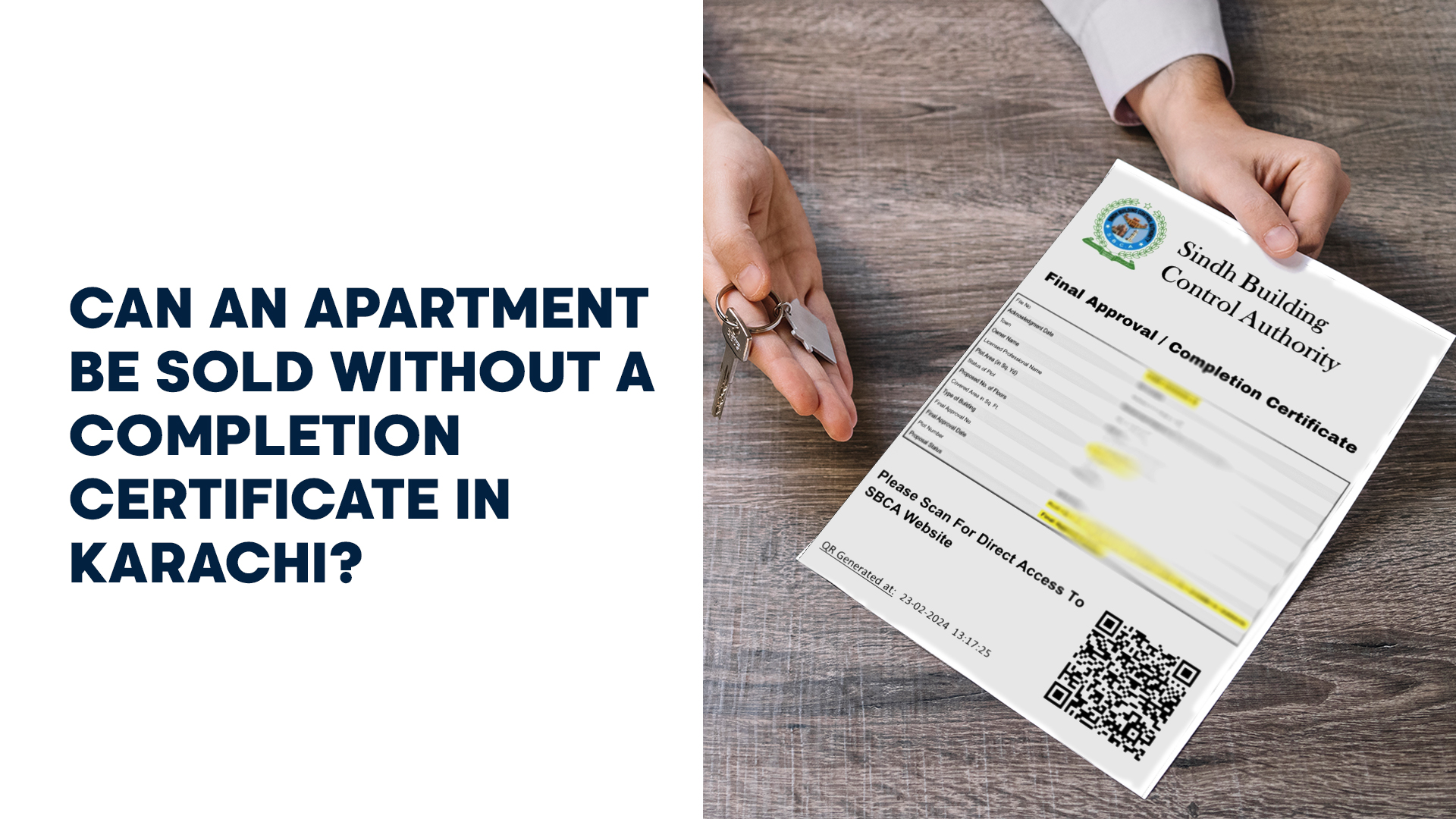 Can an Apartment Be Sold Without a Completion Certificate in Karachi?